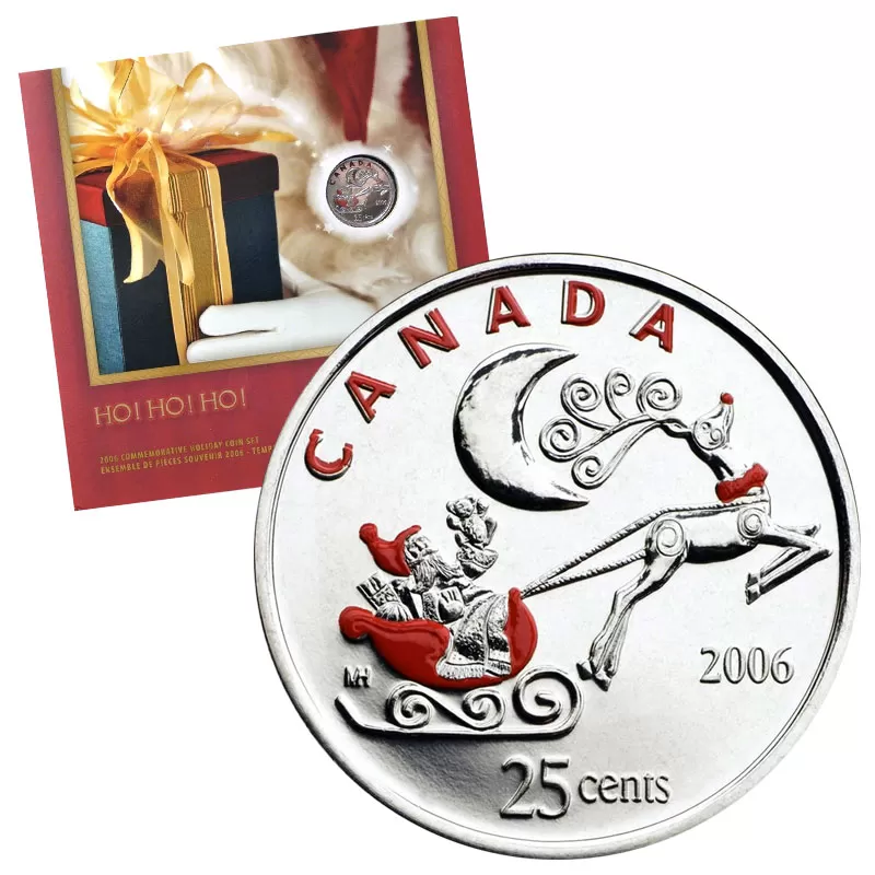 2006 Canadian Holiday 7-Coin Gift Set ft 25-Cent Santa 2006 Canadian Holiday 7-Coin Gift Set ft 25-Cent Santa